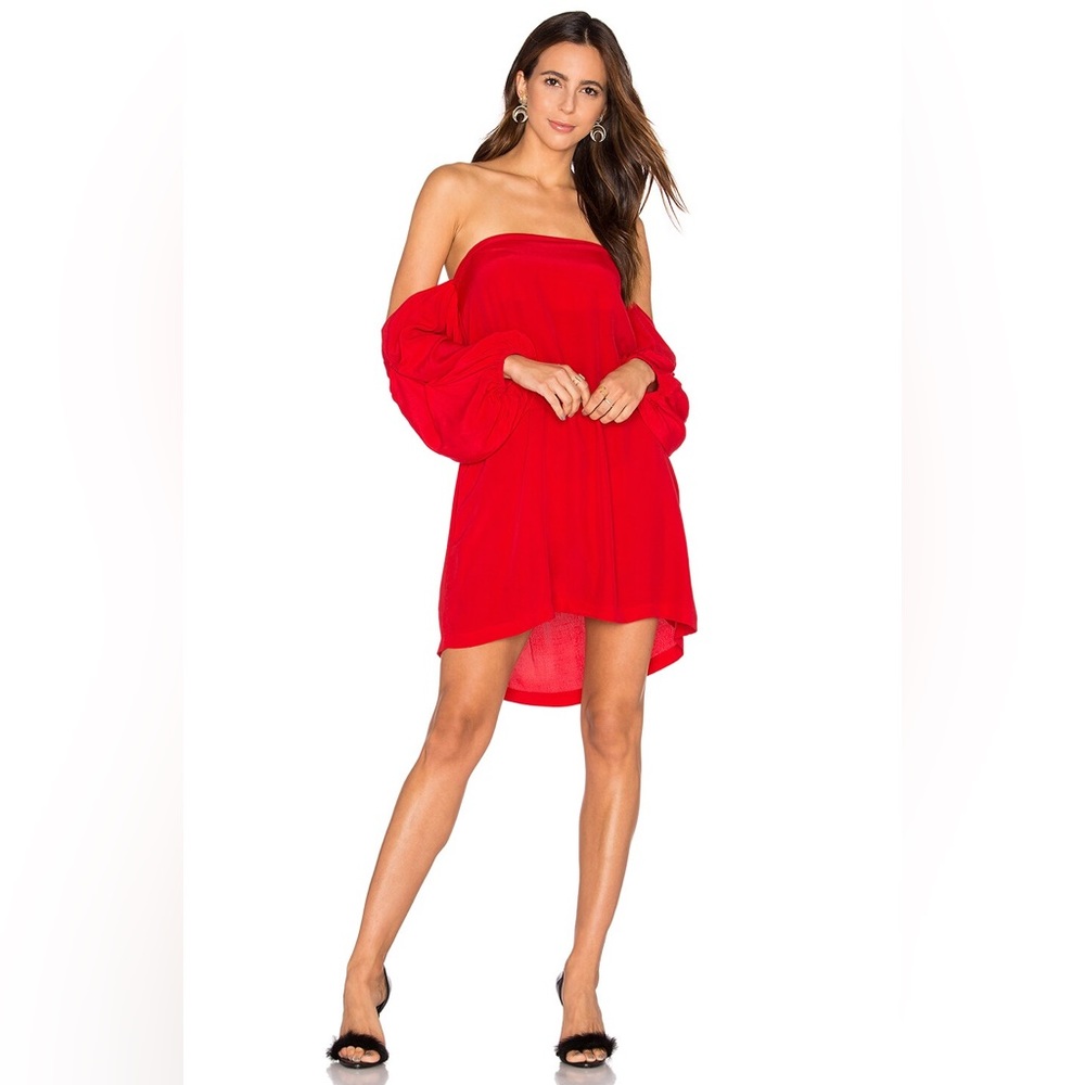 REVOLVE - MLM LABEL Pillar Off-the-Shoulder Dress in Cranberry, M